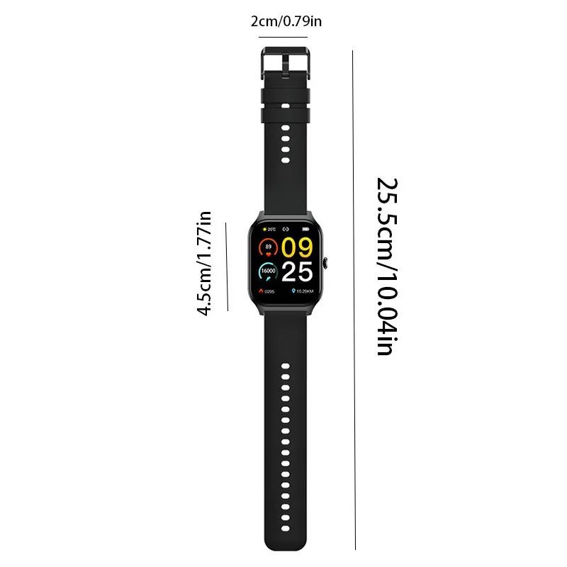 P125 1,85" ultradünne Smartwatch (Antwort/Anruf tätigen), wasserdichter IP68-Fitness-Tracker, 100+ Sportmodi, Herzfrequenz-/Schlafmonitor.