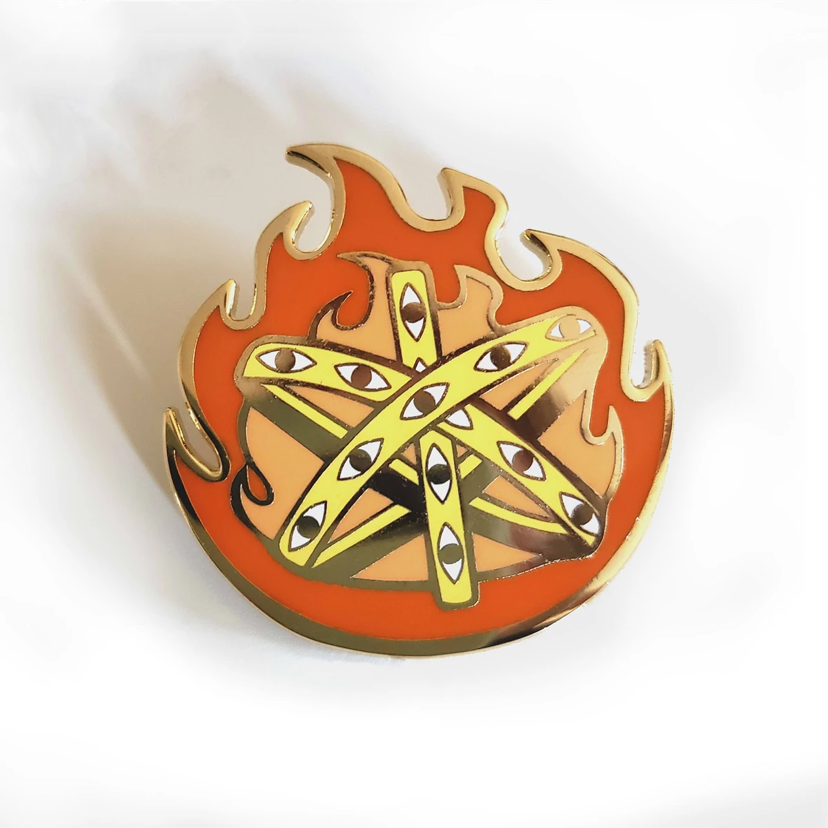 Fantasy Western Mythology Sky Fire Hard Enamel Pin Gothic Cartoon Flame Metal Brooch Accessories Fashion Badge Jewelry Gift
