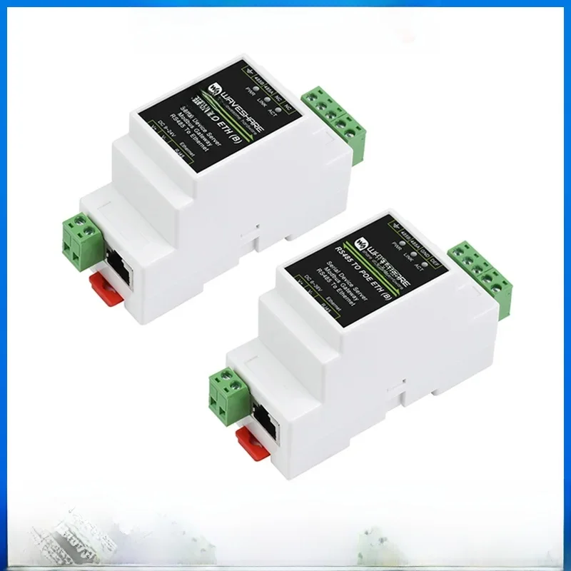 Przemysłowy serwer szeregowy RS485 do RJ45 Moduł Ethernet TCP/IP do serii Obsługa montażu na szynie Bramka Modbus Opcjonalna funkcja POE — zdjęcie produktu 7