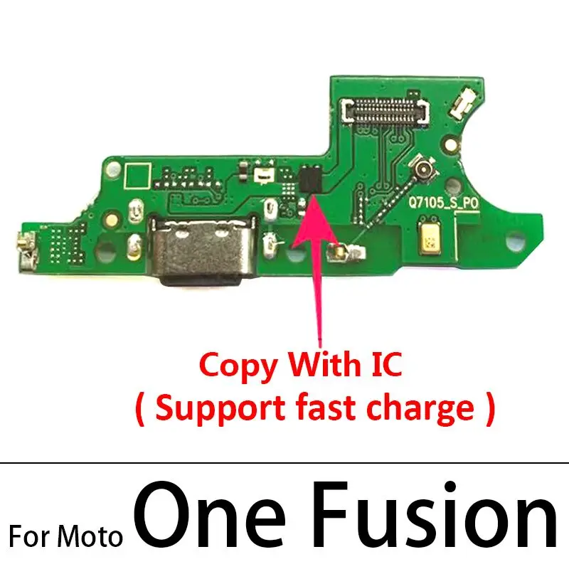 For Motorola For Moto One Hyper Macro Fusion Plus Action Vision USB Charge Port Dock Connector Charging Board Flex Cable