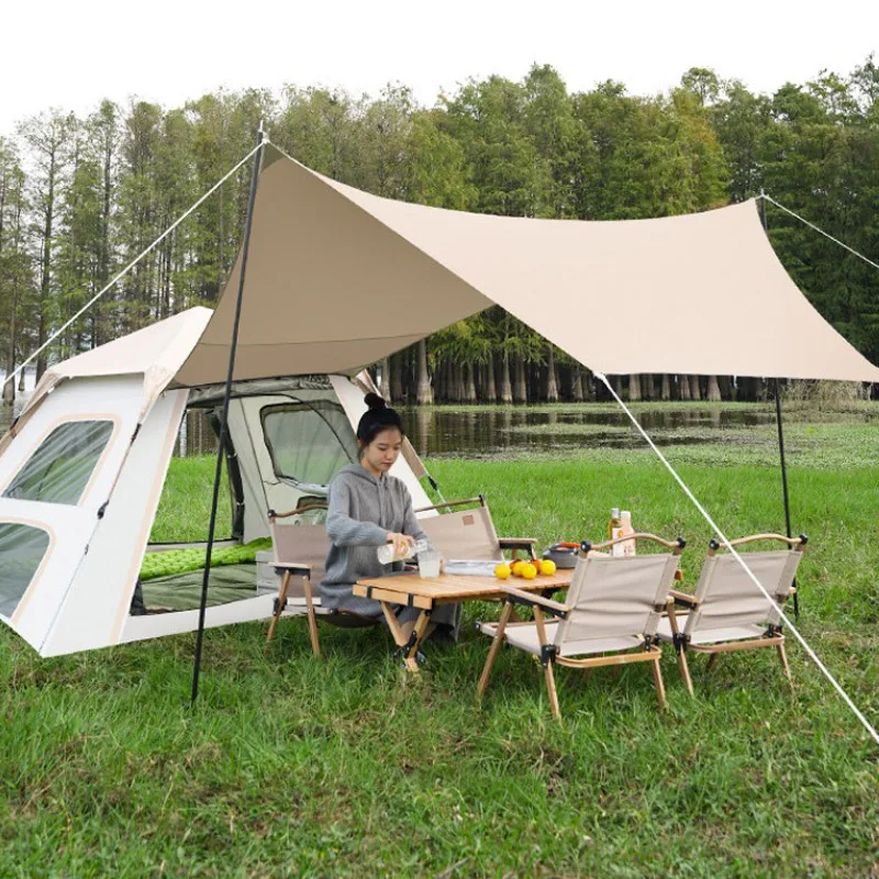 Camping Outdoor One-touch Automatic Tent Tarp Shade Set Tamp Shade Set Tent Shade Camping Climbers Fishing