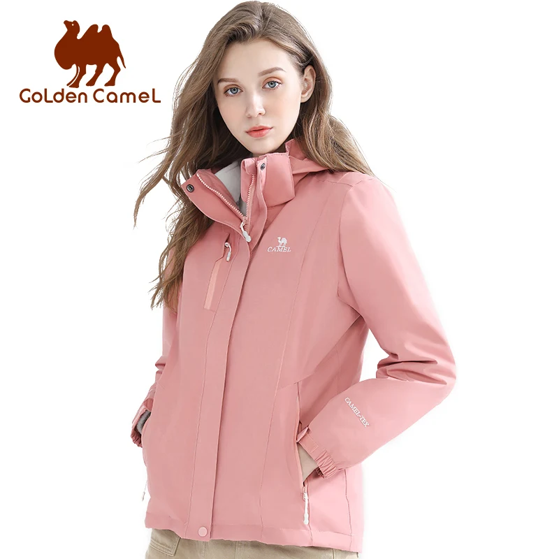 GOLDEN CAMEL 3 In 1 Hiking Jackets Women Windbreakers Outdoor Detachable Warm Fleece Jacket for Men Waterproof Winter Coats 2023