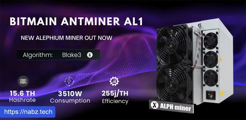 

Промо-предложение, Bitmain Antminer AL1 3510 th/s Вт, Alephium Miner ALPH Mining