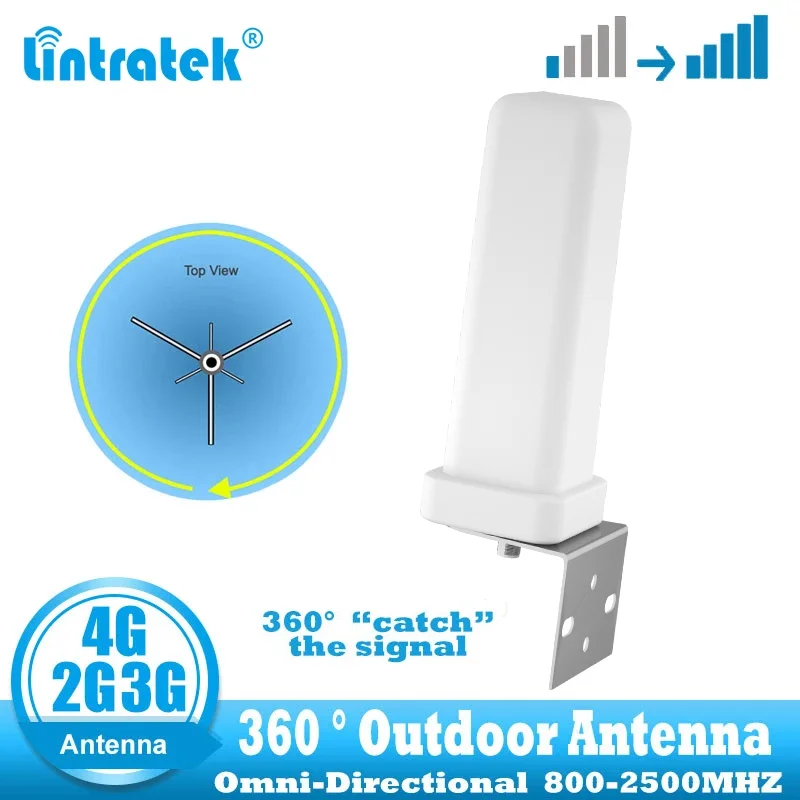 lintratek 2G 3G 4G Omnidirectional outdoor antenna 360° catch signal for cellular cell phone signal booster  GSM  LTE WCDMA