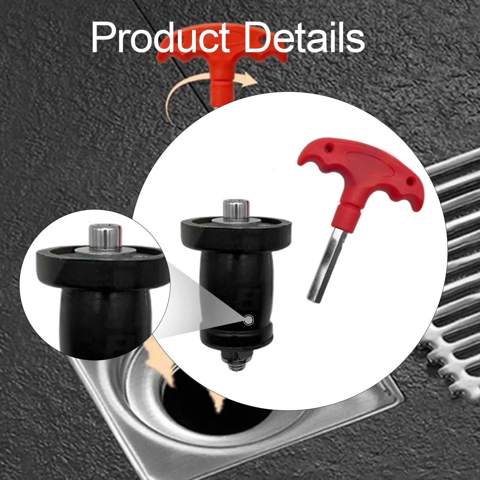 Marine Drain Plug Expansion with Handle Scupper Plugs Kayak Hull Oil Resistant Kitchen Expansion Drain Plug for 2.5 - 11.5cm