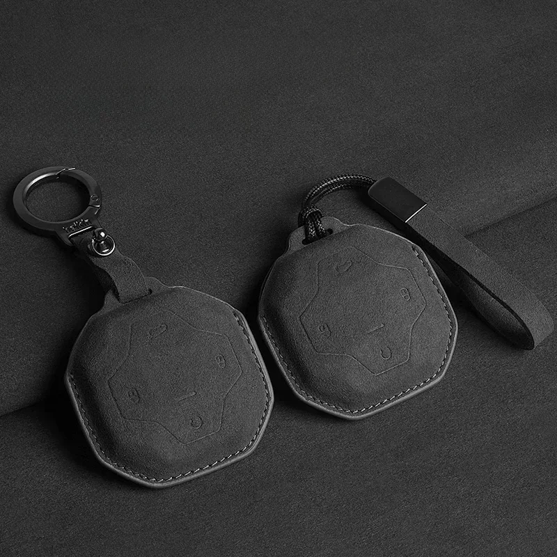 Housse de clé de voiture en daim, pour Chery Jetour To Genesis Traveller T2 X90 X70 X95 DASHING X-1 Plus DTC L9, coque de clé de voiture