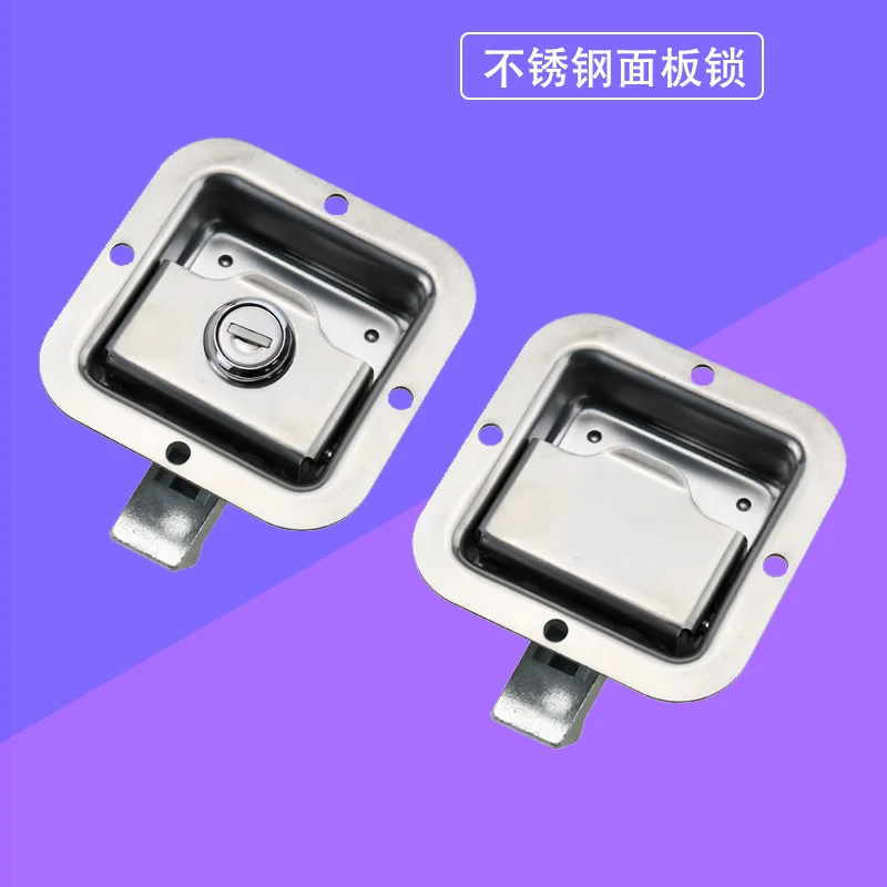 304 Stainless Steel Compartment Car Door Lock for RVs Trailers Construction Vehicles Toolboxes Electrical Cabinets Panel Square