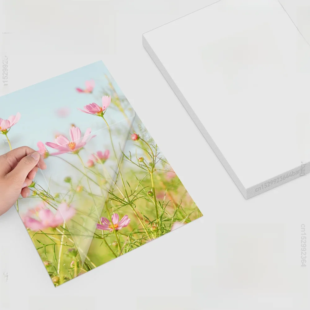 10 arkuszy folia do laminowania na zimno A4 matowy hologram folia papierowa DIY samoprzylepna uszkodzona szklana karta opakowania folia do laminowania zdjęć — zdjęcie 2