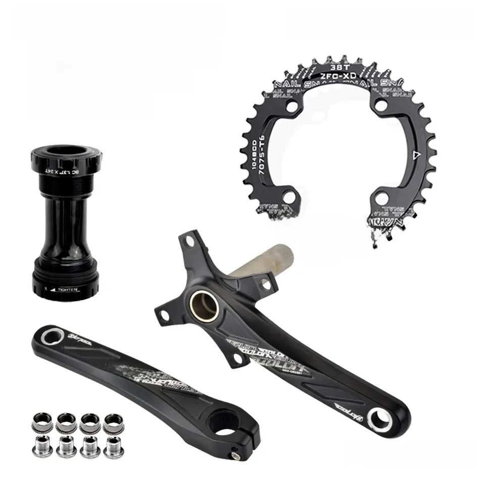 AliExpress GOLDIX 104BCD Wide & Narrow Tooth Mountain Bike Parts Crankset 170/175mm Cranks Round/Oval