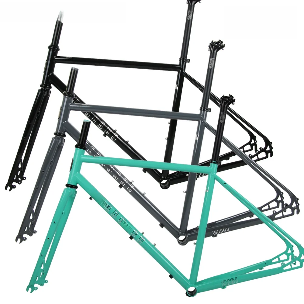 AliExpress UK SEABOARD 2022 New CX01 Gravel Road Bike Frame Disc Brake Off-Road Bicycle Steel Frame With 4130