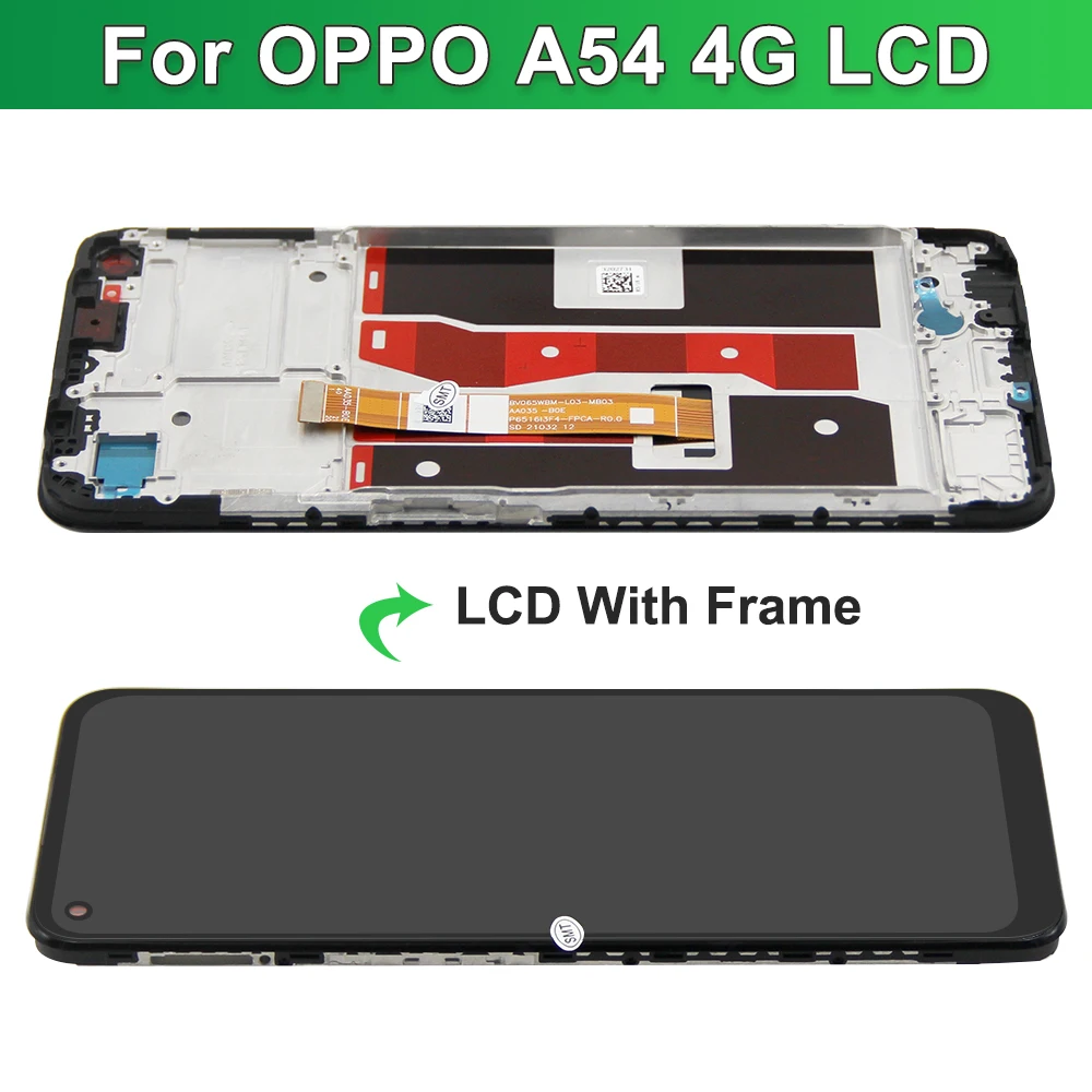 For OPPO A54 4G CPH2239 LCD Display Touch Screen Digitizer Assembly For Oppo A54 5G CPH2195 Display With Frame Replace