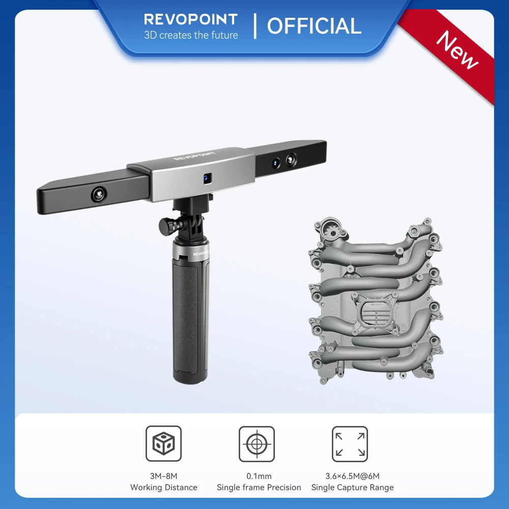 Revopoint Range 3D Scanner Infrared Structured Light Scanner for Scanning Large Objects 0.1 mm Precision - Standard Edition