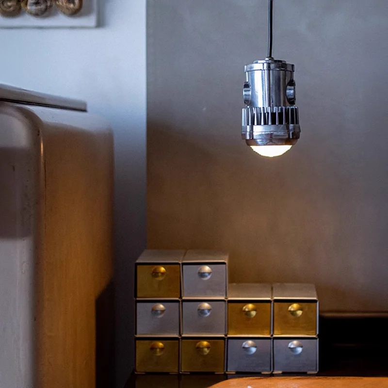 Luz colgante de bala espacial Vintage