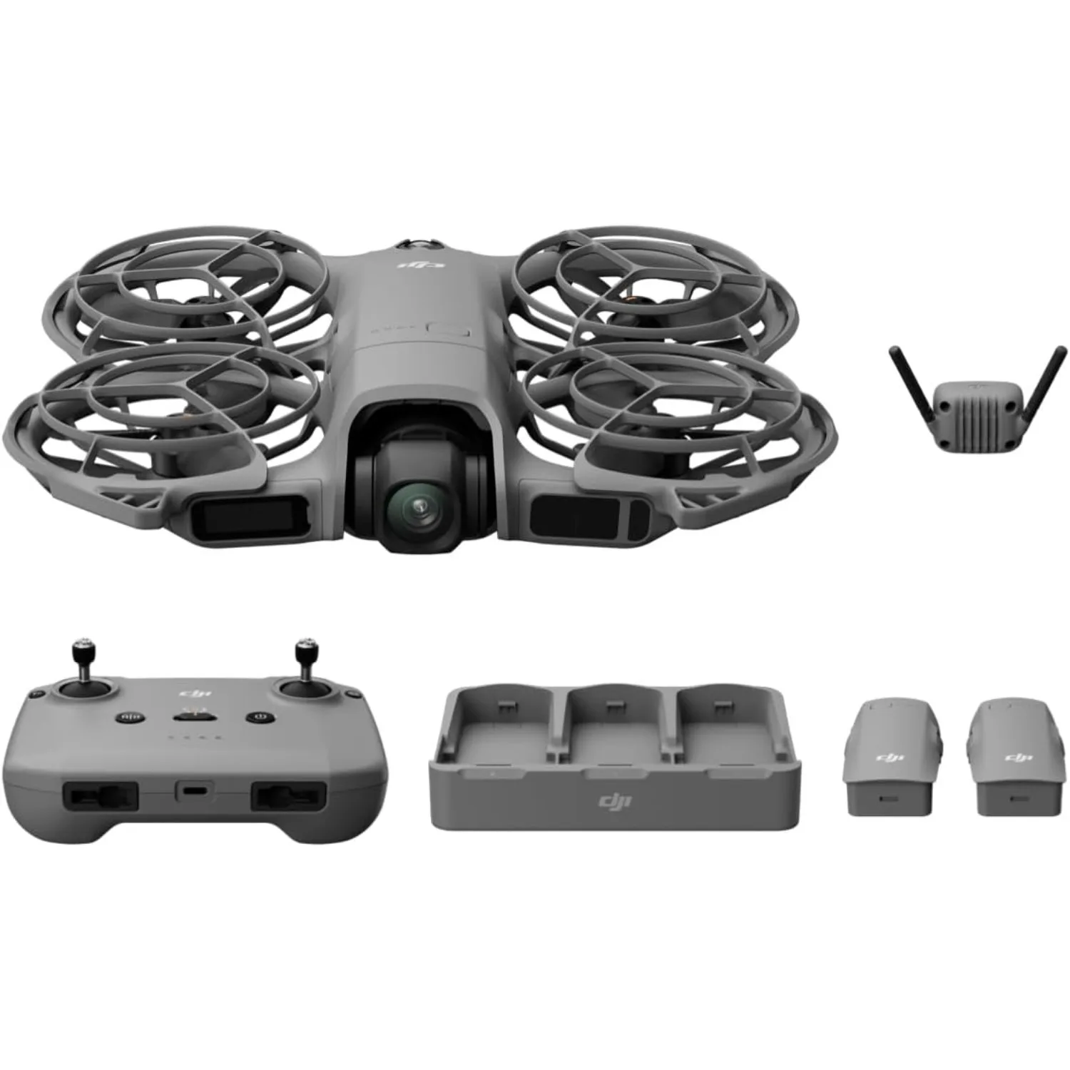 DJI Neo 2 Fly More Combo Drone with RC-N3 Controller, Advanced Imaging Camera, Stable Digital Transmission, 3 Batteries, Beginner Friendly