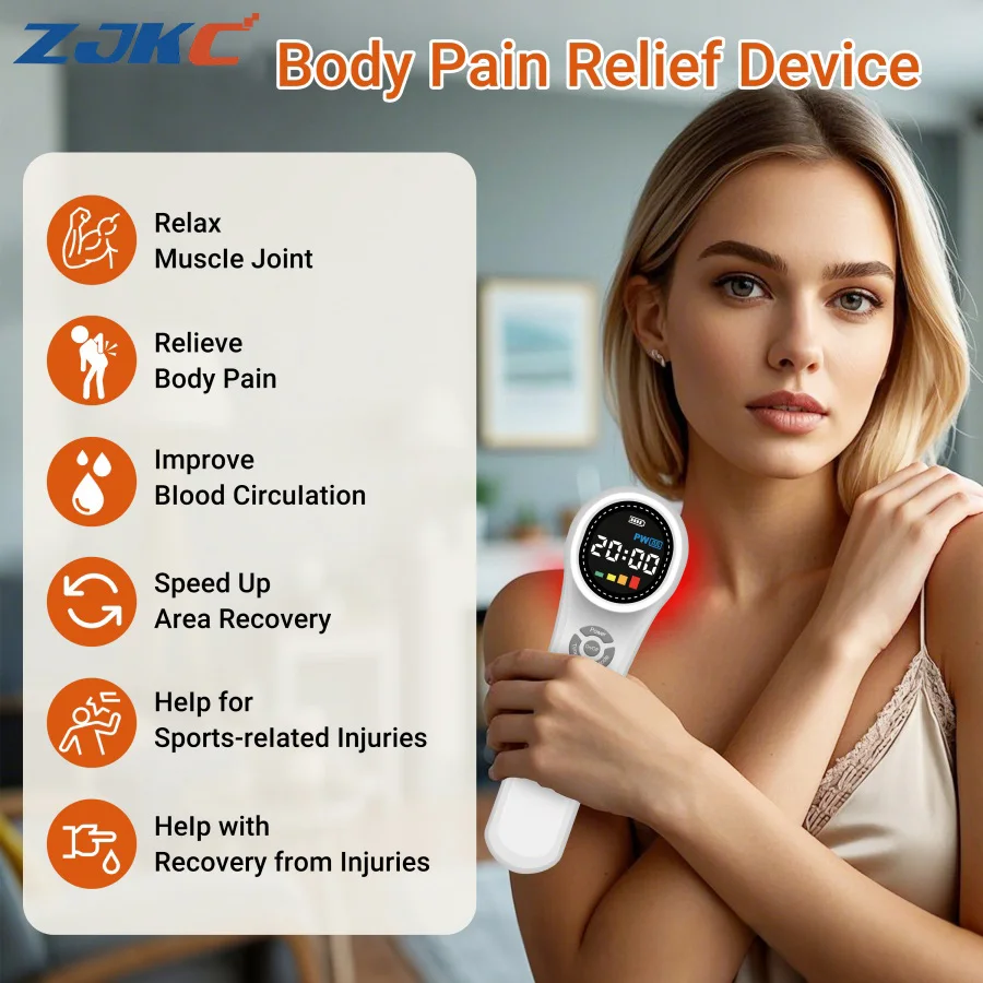 

1760mW Laser Therapy Device Handheld Cold Red Light Machine for Muscle Pain Sciatica Carpal Tunnel Athletes Fast Recovery Tool
