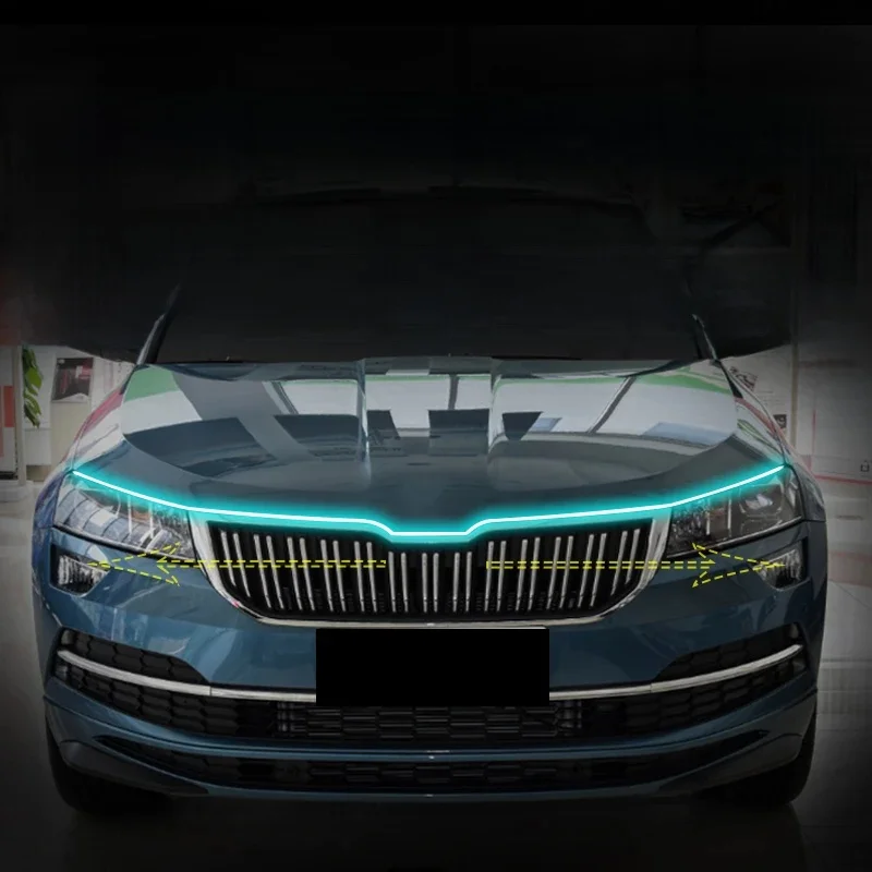 12v LED z funkcją Start Scan Fog Daytime Running Light dla Skoda Karoq NU7 2017-2022 Automatyczne reflektory Wodoodporna elastyczna listwa świetlna — zdjęcie 2