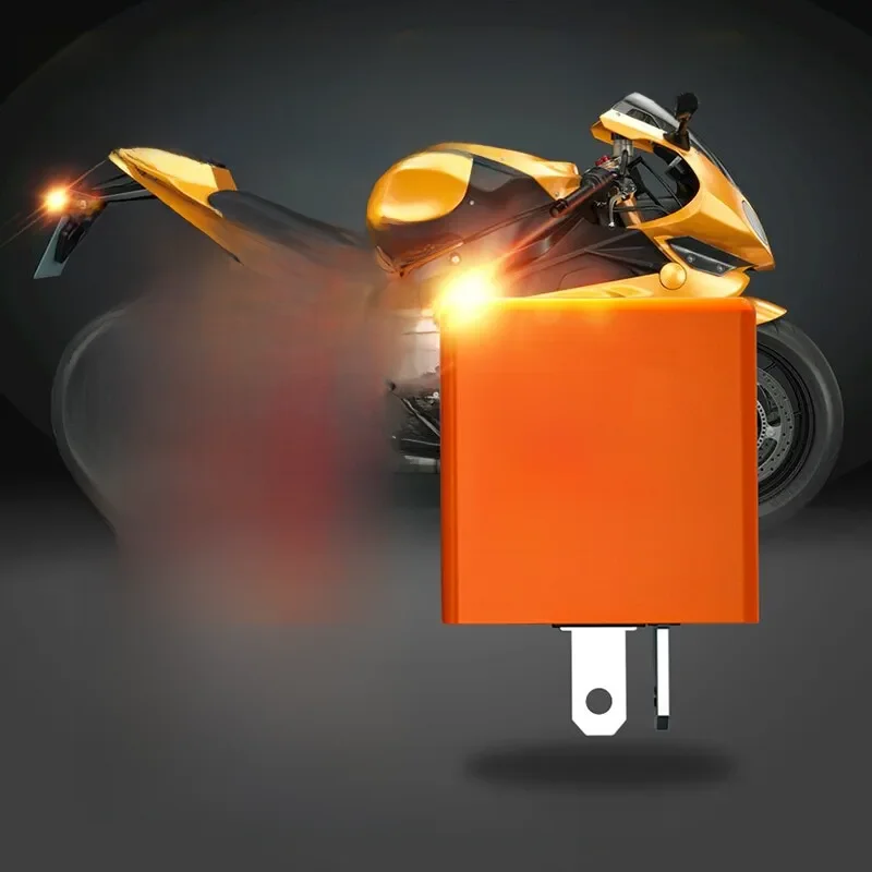 2Pin Motorrad LED Blink Relais Einstellbare Frequenz von Blinker Blinker Anzeige Blink Relais Für Motorrad Zubehör