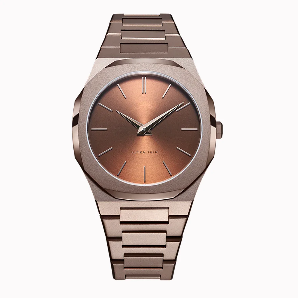 رقيقة جدا جميع الفولاذ المقاوم للصدأ نمط الشمس اليابان حركة مقاوم للماء ساعة كوارتز رجالية مع الشعار الأصلي