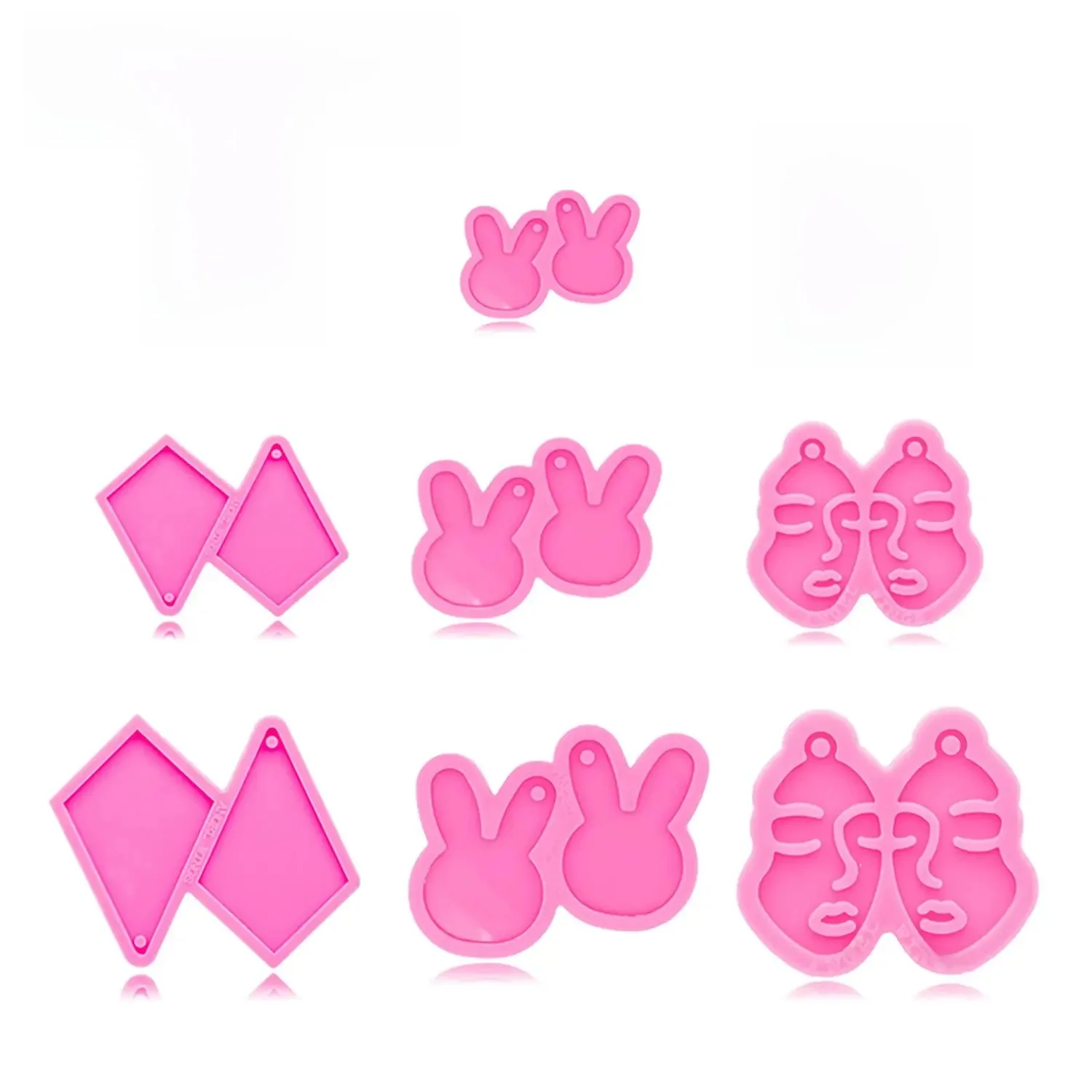 DY0314 latawiec/królik/dziewczyna kolczyki na twarz silikonowe formy, zrobić rzemiosło z żywicy epoksydowej DIY Handmade charms sztuka z żywicy formy — zdjęcie 2
