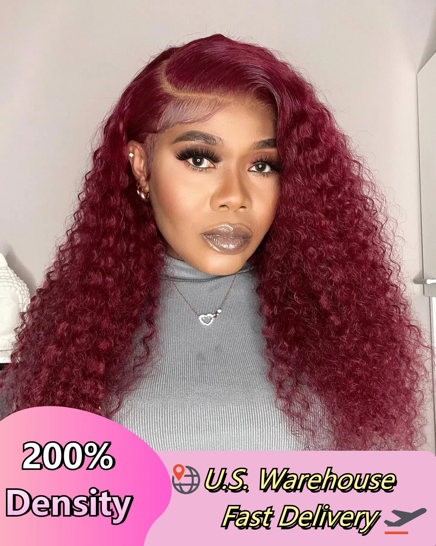 30 36 inches 99J Water Wave HD Transparent Burgundy Curly 13x6 Lace Frontal Wig 200% Full Front 100% Remy Human Hair Wigs