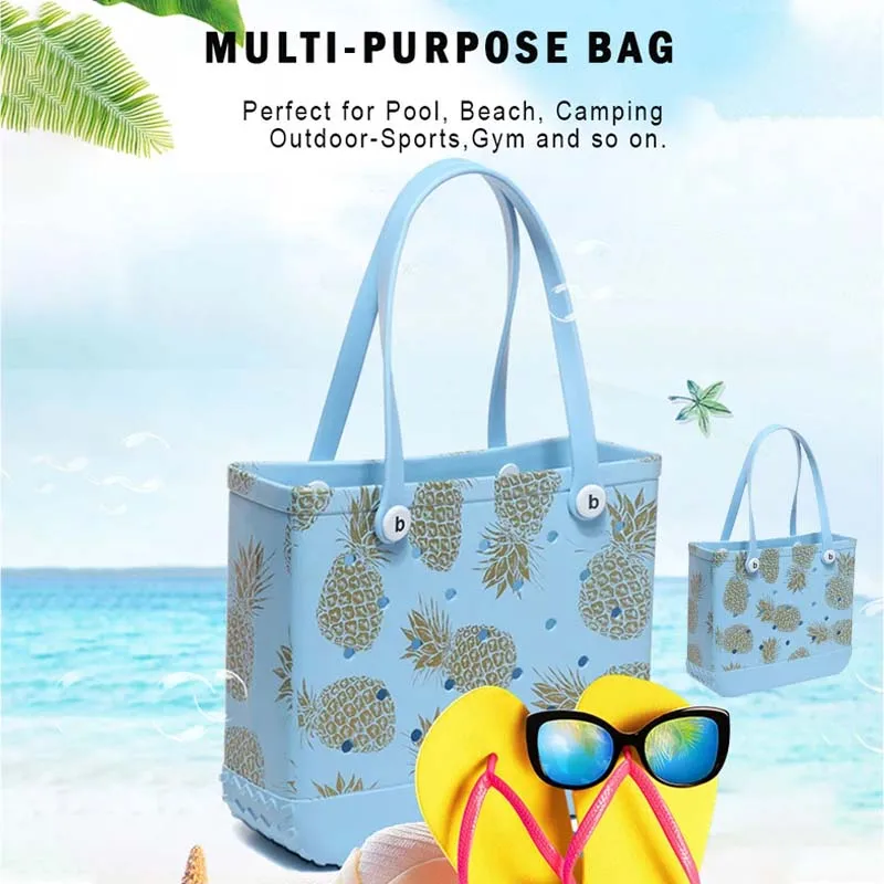 BOGG BAG Large Waterproof Washable Tip Proof Durable Open Beach Tote Bag for Boat Pool Sports Rubber Bags For Women Travel Bag