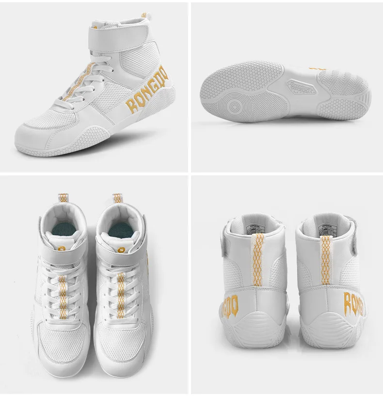 Trainings-Wrestling-Schuhe für Herren und Damen, Fitness-Boxschuhe, atmungsaktiv, leicht, rutschfest, hochwertige High-Top-Knöchelschuhe – Detail 9