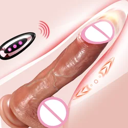 Thrusting Dildo Vibrator Silicone Artificial Penis Cock With Controler Suction Cup Wireless Remote Control Penis Adult Sex Toys