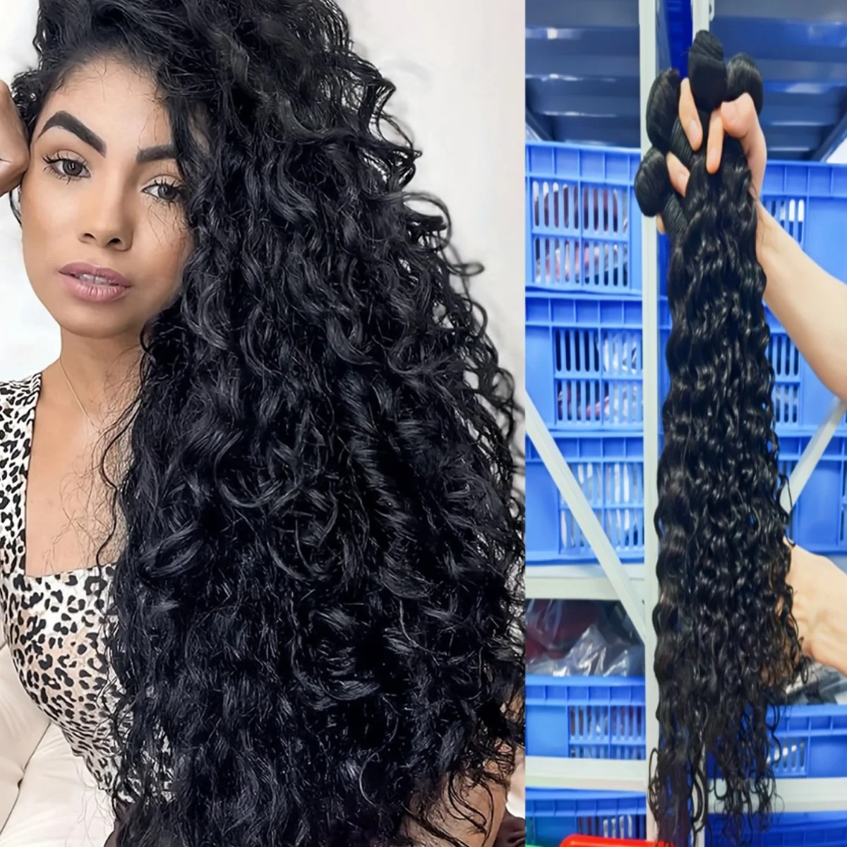 

Wigirl Свободные волнистые пучки 100% человеческих волос Необработанные девственные необработанные наращивания 2 3 4 Свободные пучки глубоких волн с двойным утком Оптовая продажа