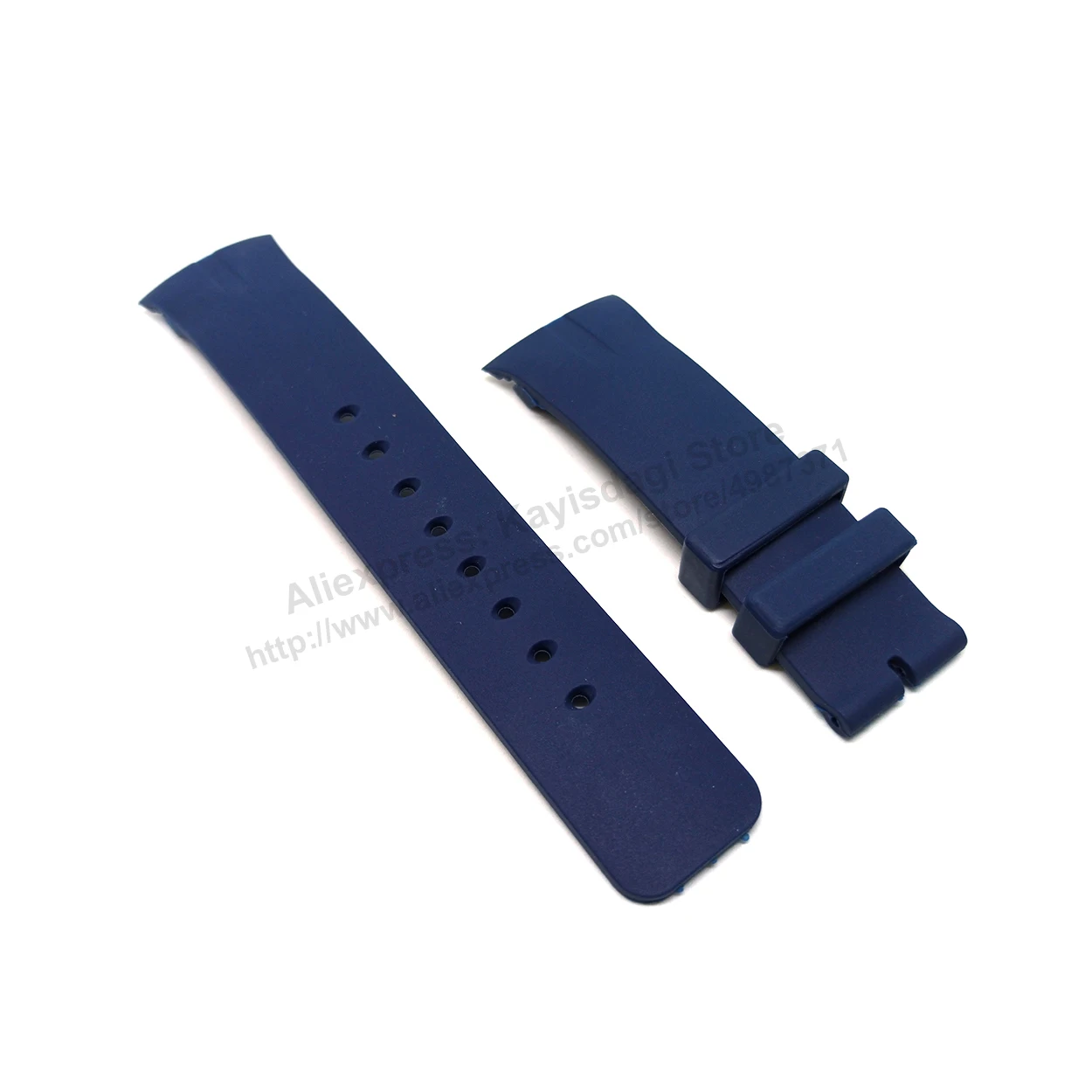 27mm Blue Rubber Silicone Replacement Watch Band Strap Comp. Nautica N13525G , A13525G , N14665G , A14665G , N16535G ,