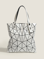 Geometric pattern tote bag, stylish shoulder bag, fashionable handbag, suitable for daily use, casual