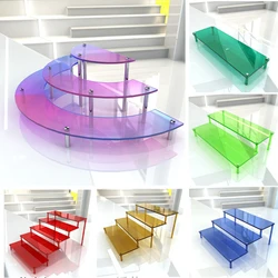 1-5 Tier Acrylic Display Stand for Organizer Amiibo Funko POP Figures Display Riser Perfume Rack Decoration Clear Cupcake Shelf