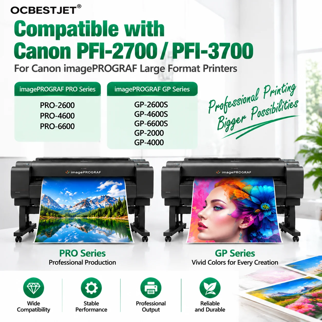 For Canon PFI-2700 2700 3700 700ML Compatible Ink Cartridge With Pigment Ink For Canon PRO 4600 2600 6600 GP 4600S 6600S Printer