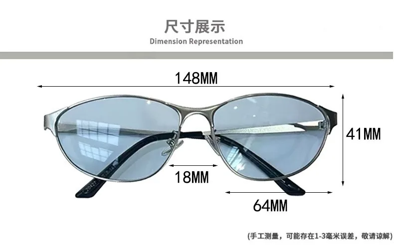 Frauen Y2k Sonnenbrille Cat Eye Designer Hot Girl Sonnenbrille Steampunk Metallrahmen Shades Uv400 Brillen soiнцещит – Detail 7