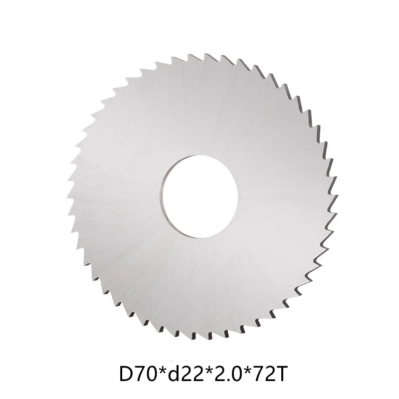 2pcs 70mm*22mm*2.0mm*72T Solid carbide Saw blade Milling cutter import material Processing stainless steel