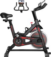 Exercise Bike with 10 kg Flywheel, Fitness Bike,Resistance Adjustable, LCD, with Heart Rate Monitor,150 kg Load Capacity