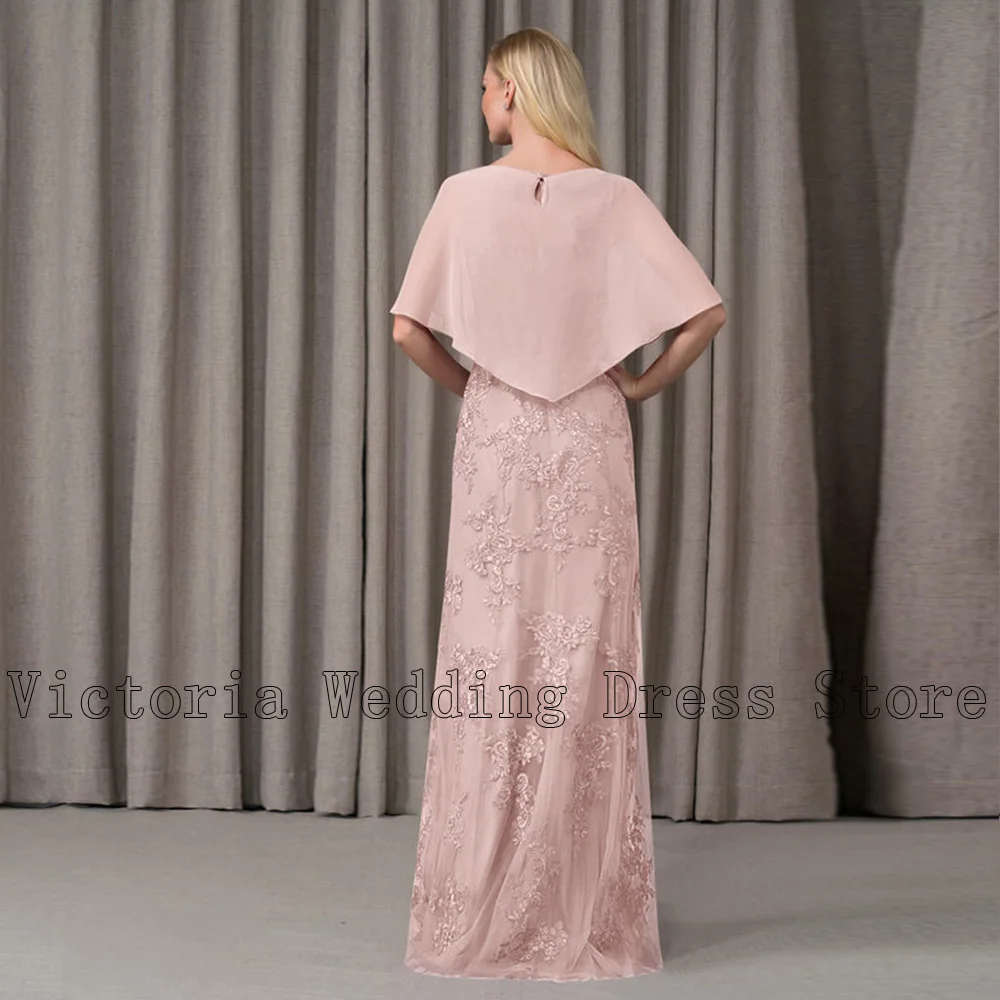 Vestido elegante rosa con apliques de la madre del Vestidos de novia con encaje Para Mujer, 2 piezas, longitud hasta el suelo, sirena, Para Bodas, Invitada, 2022