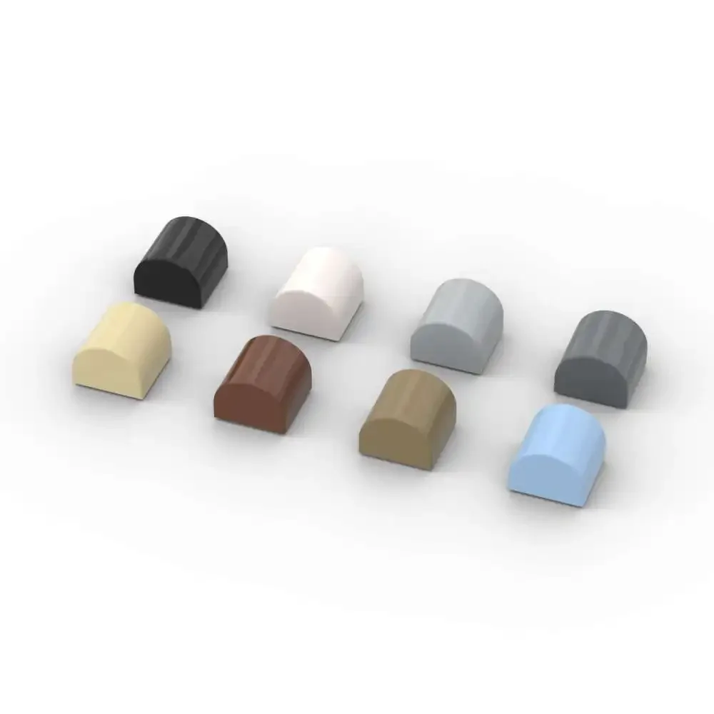 MOC – Puzzle à particules 49307 incurvées, 1x1x 2/3, blocs de construction lisses, briques à pente, idée jouet, cadeaux d'anniversaire pour enfants, livraison directe, 10 pièces