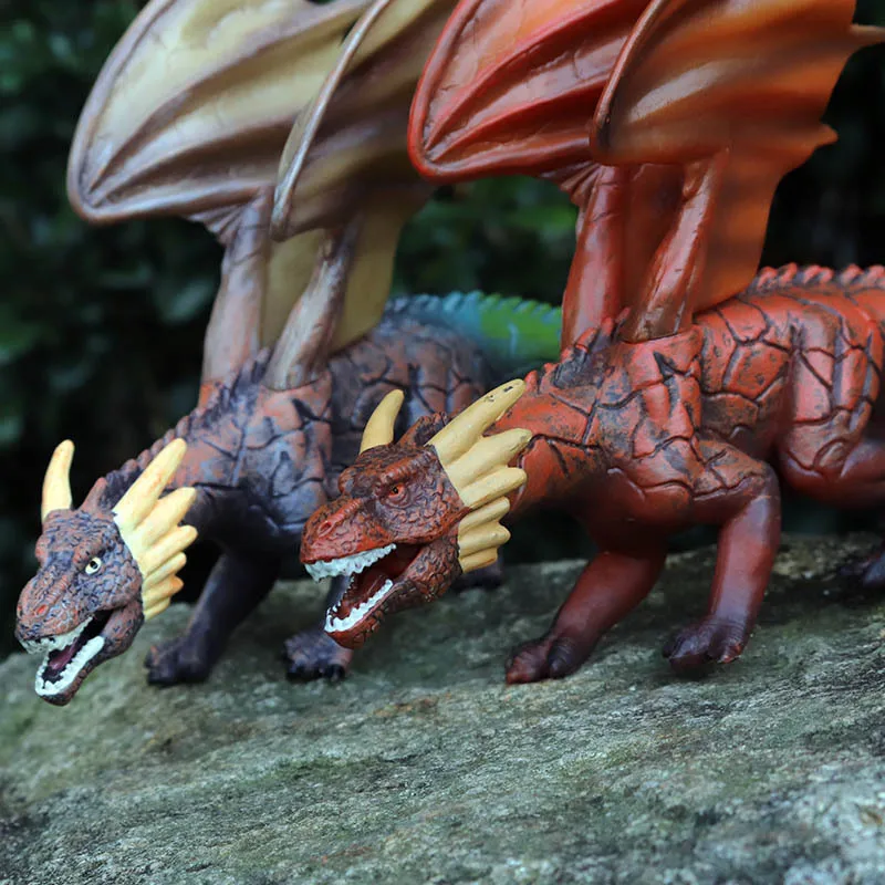 Jurassic Dinosaurs World Prehistoric Flying Magic Dragon Animals Model Action Figures Beast Dog PVC High Quality Toys Kids Gift