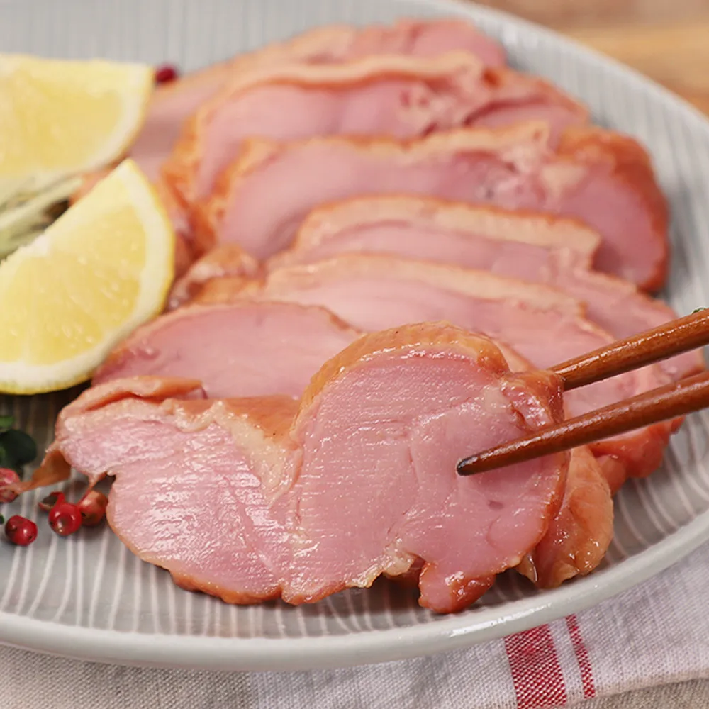 Rebanada de barbacoa con patas de pollo ahumado 200g x paquete de 6/roble ahumado con salsa