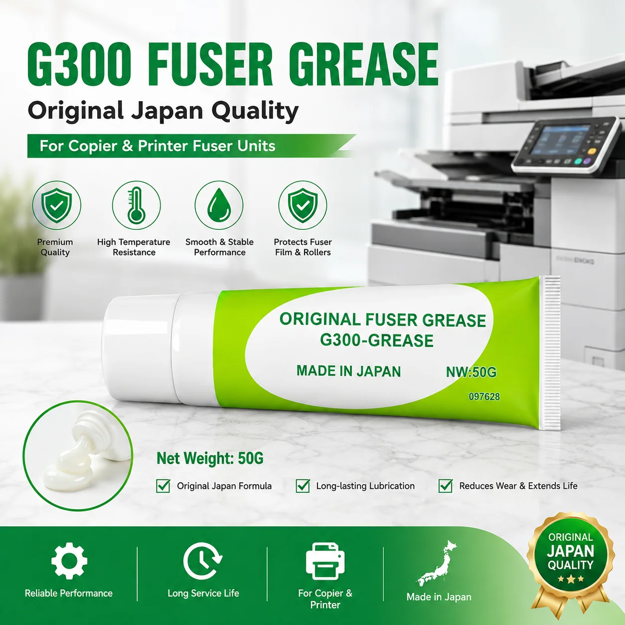 50g G300 Japan Original Fuser Film Grease Copier Machine Printer Machine Grease Fuser Grease Fuser Oil