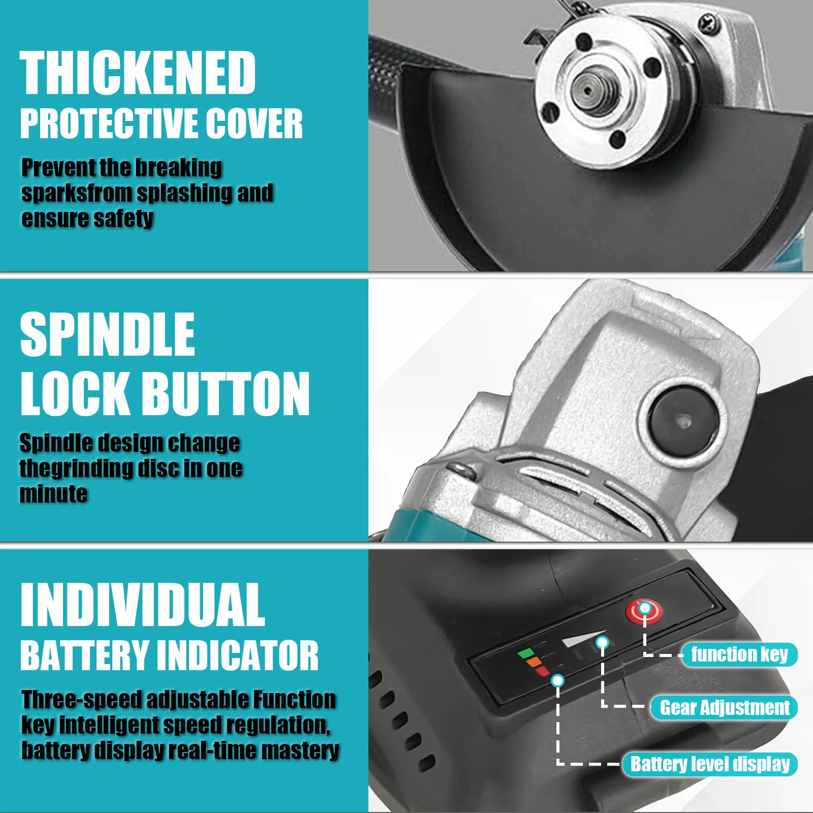 طاحونة زاوية لاسلكية 125 مللي متر طاحونة زاوية كهربائية تحل محل ماكيتا 18 فولت بطارية قوة فرش السيارات للقطع/الشحذ