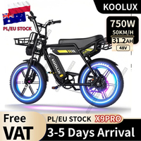 KOOLUX X9 PRO Electric Motorcycles Bike 48V 31.2AH Long-Range E-Bike Fat Tire Food Fast Delivery Electric Bicycle