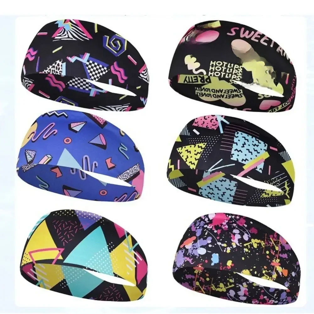 AliExpress Casual Cycling Yoga Headband Absorbent Fashion Print Sport Sweat Headband Retro Travel Party Head Sweat Bands Men and Women