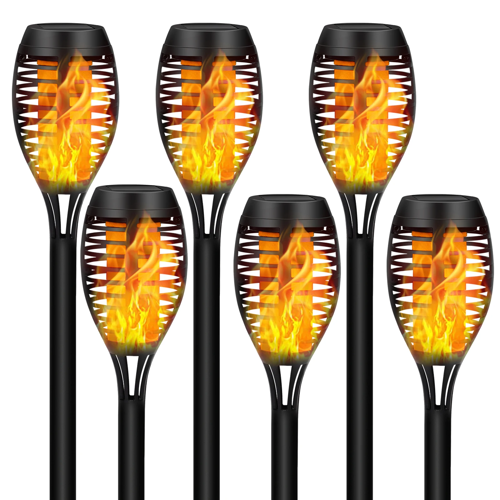 Aigostar 6x LAMPA SOLARNA OGRODOWA POCHODNIA OGIEŃ EFEKT OZDOBNA 2700K IP44