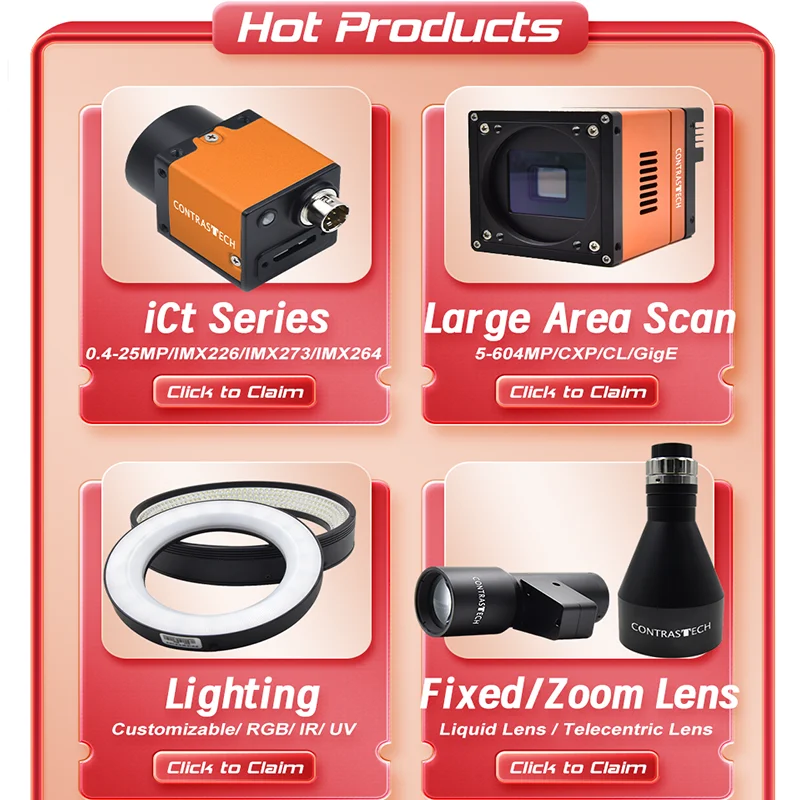 2MP Global Shutter Industrial Vision Camera IMX430 1624×1240 GigE / USB3 Vision Mono/Color for Machine Vision Inspection