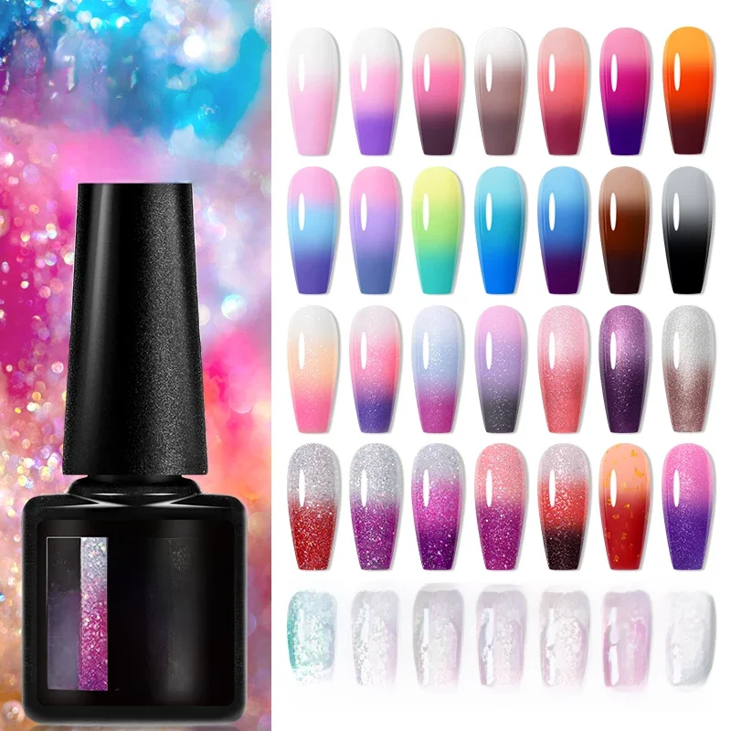 MEET ACROSS-Verhéritage à ongles en gel thermique, Nail Art, 3 couches, document de température, proxy, vernis semi-continu, N64.UV, 7 ml