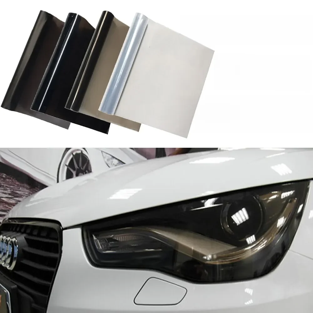 50 cm x 200 cm Auto Koplamp Tint Film Rook Mistlamp Licht Vinyl Film PVC Zwarte Tint Vinyl Waterdichte film Auto Sticker Accessoires - afbeelding 2