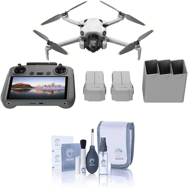 DJIs Mini 4 Pro Fly More Combo Plus RC 2 Screen Folding Mini Dron_e 4K HDR 2 Batt