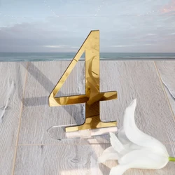 Wedding Mirror Gold Table Numbers DIY Romantic Gold Table Sign Seat Card For Wedding Birthday Party Decoration