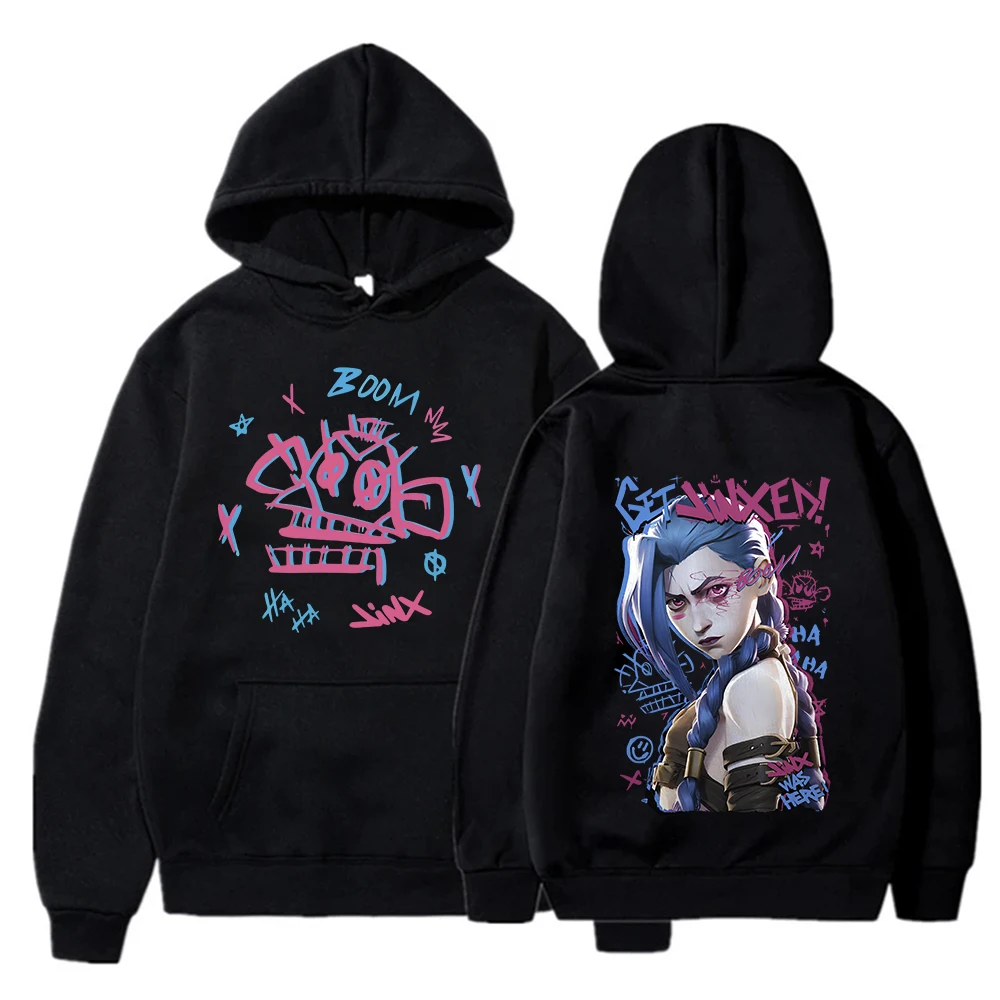 Anime Arcane-Jinx Hoodie Harajuku Man Woman Sweatshirt Pullover Tops